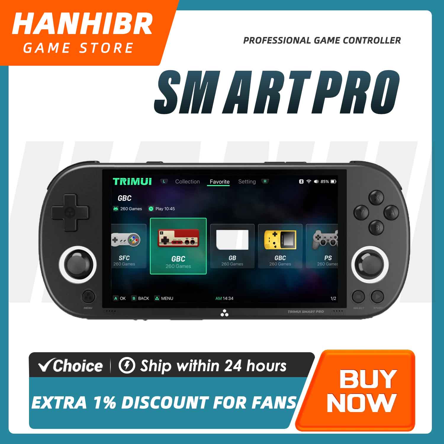 Gaming Console Zone - Console de jeu portable TRIMUI SMART