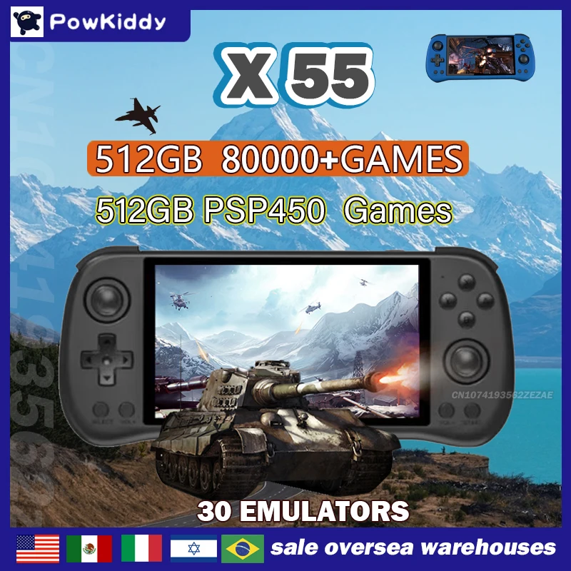 POWKIDDY-Console de jeu X55, 8 - Gaming Console For Sale avis et prix