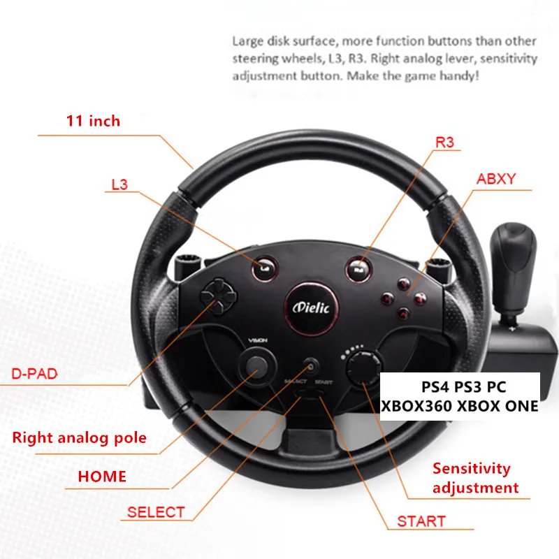 Volant de jeu de course PS4 3  - Gaming Console Car avis et prix